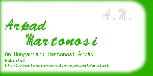 arpad martonosi business card