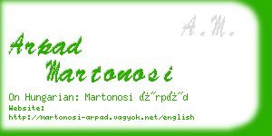 arpad martonosi business card